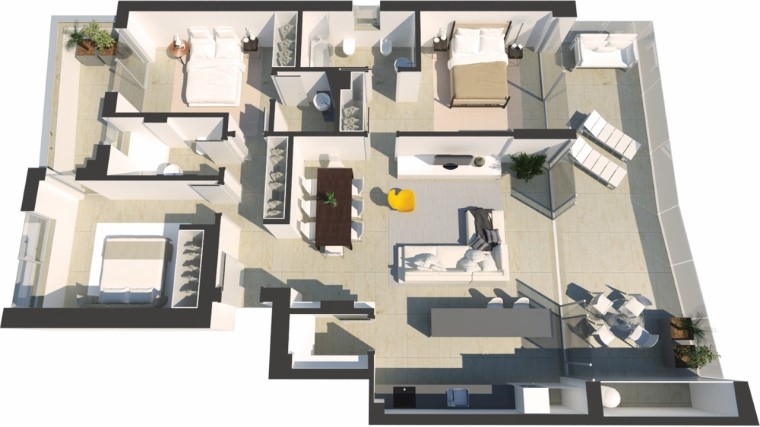 3 bedroom apartments