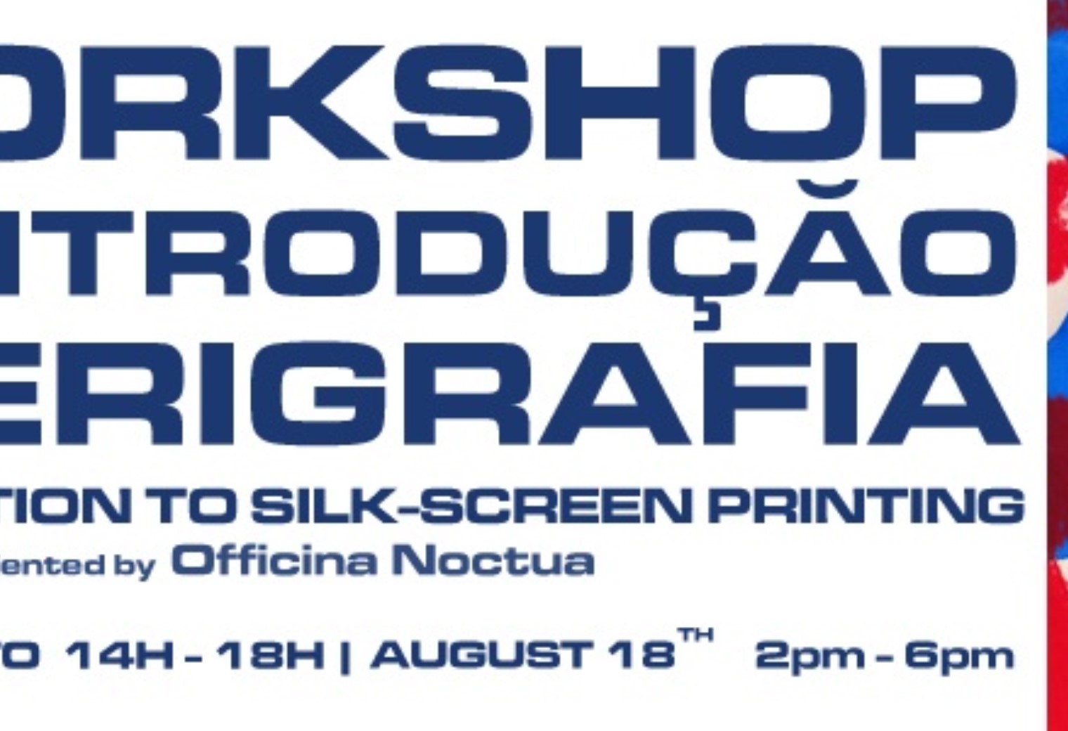 Workshop de Introdução à Serigrafia